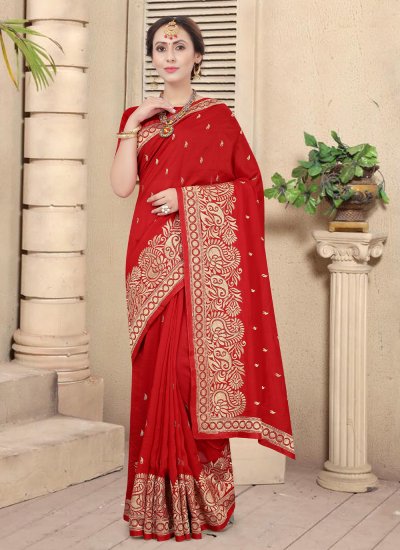Red Ceremonial Classic Designer Saree