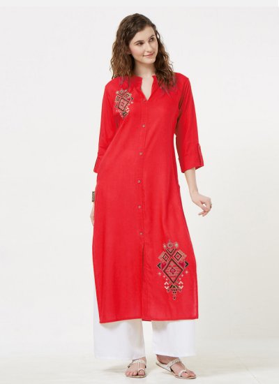 Red Color Casual Kurti
