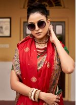 Red Color Traditional Saree