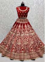 Red Embroidered Lehenga Choli