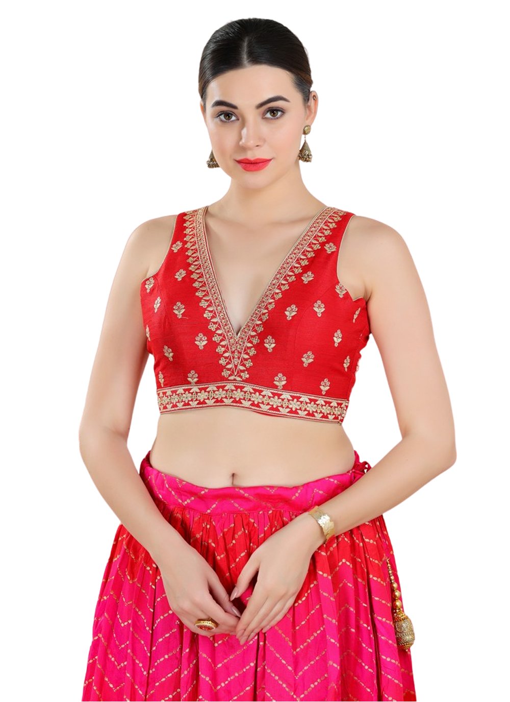 Offwhite and Red Lehenga Set from Gamila Collection – Panache Haute Couture