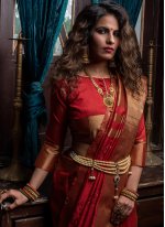 Red Fancy Designer Traditional Saree