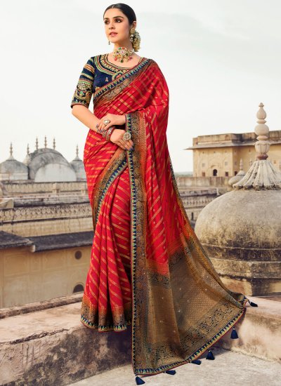 Buy Red Engagement Classic Saree Online : 250277 -