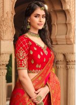 Red Party Silk Traditional Saree