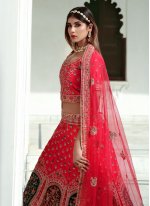 Red Silk Designer Lehenga Choli