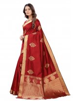 Red Silk Festival Traditional Saree