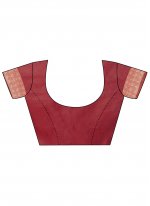 Red Weaving Art Silk Trendy Saree