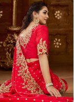 Red Wedding Contemporary Saree