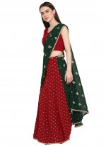 Red Wedding Georgette Contemporary Style Saree