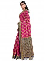 Refreshing Kanjivaram Silk Zari Pink Classic Designer Saree