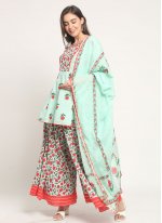 Refreshing Printed Cotton Multi Colour Trendy Suit
