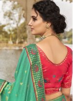 Remarkable Green Party Traditional Saree