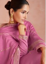 Remarkable Pink Palazzo Salwar Suit