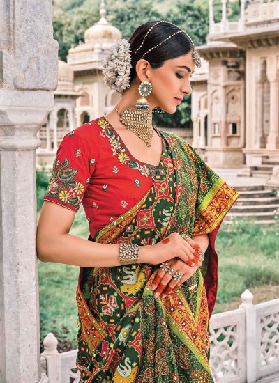 
                            Remarkable Silk Multi Colour Contemporary Saree