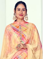Resham Thread Work Cotton Designer Salwar Kameez in Multi Colour