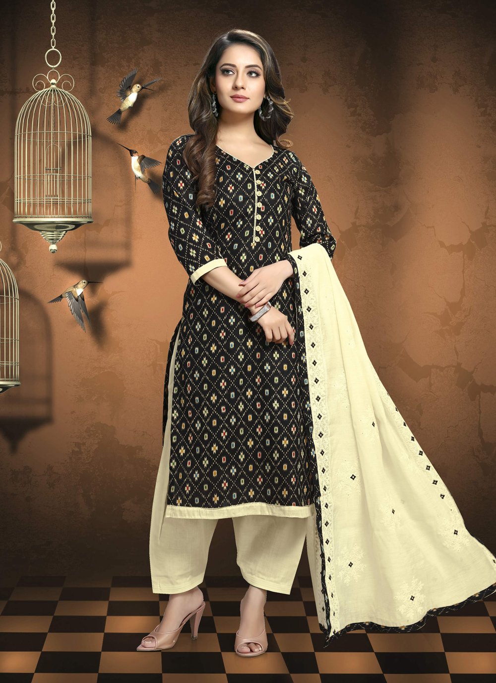 Buy Yellow Heavy Pure Killer Silk Patola Printed Designer Anarkali Suit |  Anarkali Suits