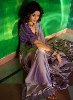 Riveting Art Silk Multi Colour Lace Classic Saree