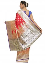 Riveting Red Designer Traditional Saree