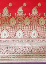 Riveting Red Designer Traditional Saree