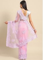 Rose Pink Net Trendy Saree