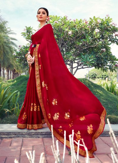 Royal Maroon Silk Trendy Saree