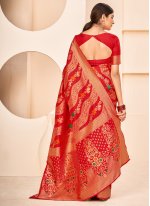 Royal Red Banarasi Silk Traditional Saree
