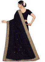 Royal Vichitra Silk Black Designer Traditional Saree
