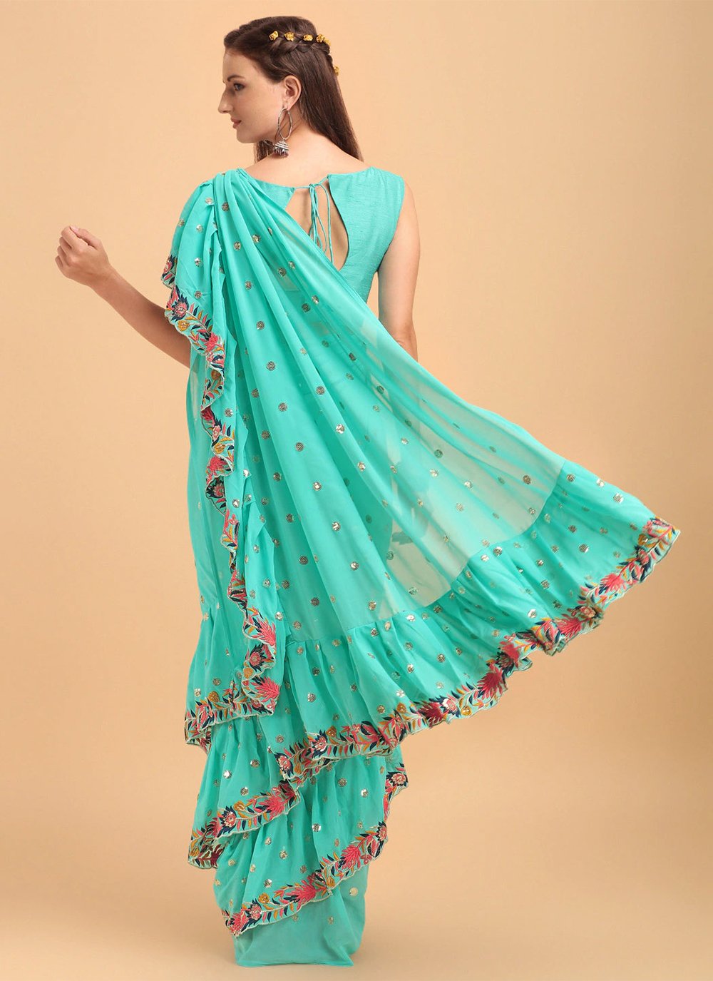 Frill Styled Drape Saree