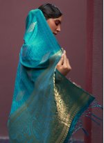 Satin Silk Rama Weaving Saree