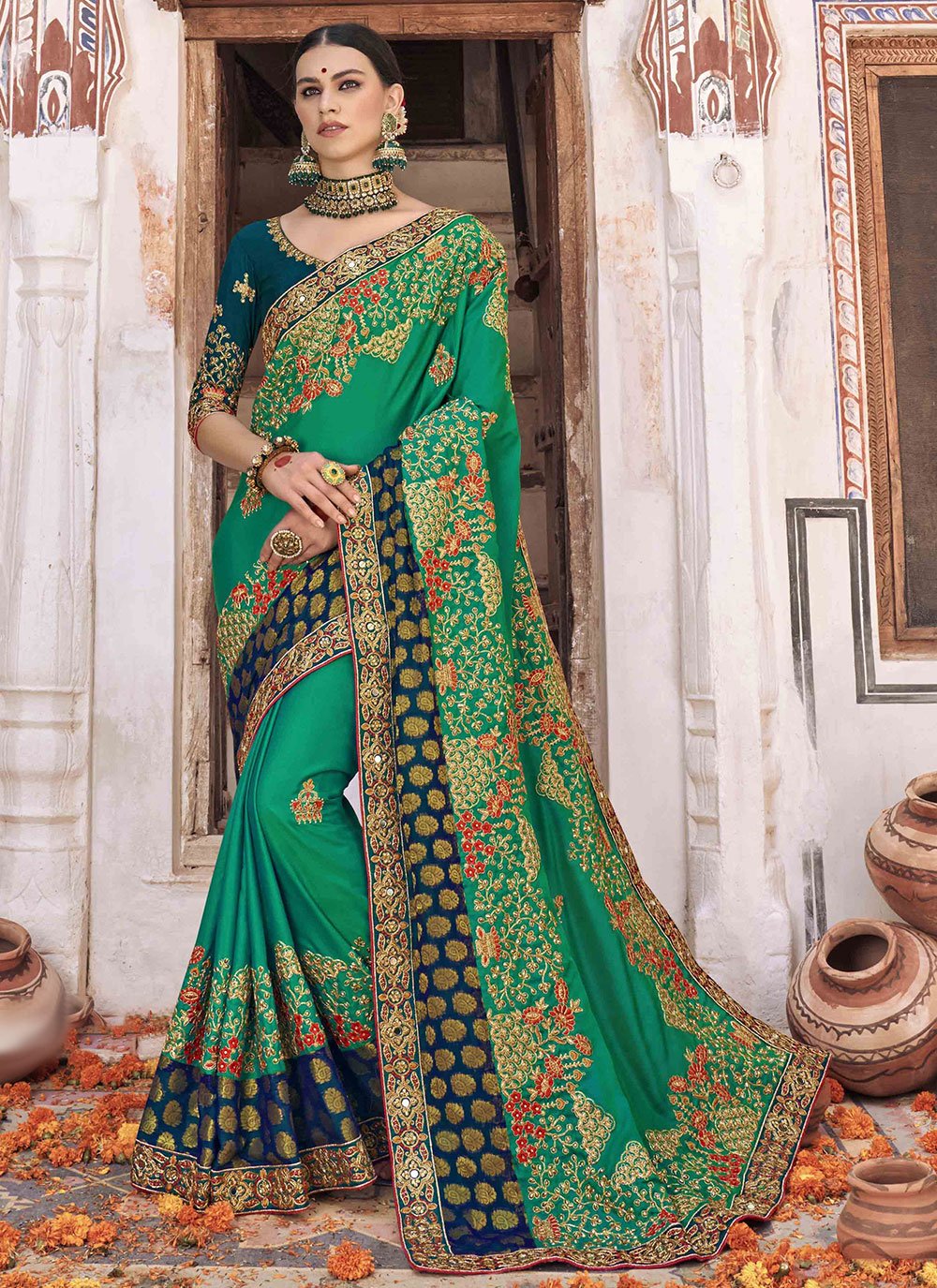 Engagement Sarees - Buy Engagement Saris Online For Bride