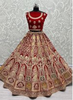 Scintillating Velvet Bridal Designer Lehenga Choli
