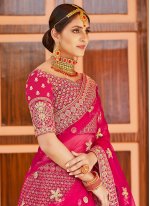 Scintillating Velvet Pink Resham Bollywood Lehenga Choli