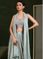 Sea Green Imported Engagement Trendy Saree