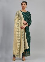 Sea Green Printed Designer Salwar Suit