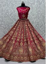 Sensational Pink Thread Work Designer Lehenga Choli
