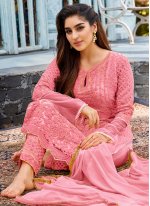 Sensible Embroidered Pink Trendy Salwar Suit 