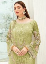 Sensible Green Embroidered Pant Style Suit