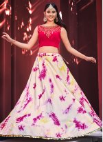 Sequins Cotton Designer Lehenga Choli in Pink