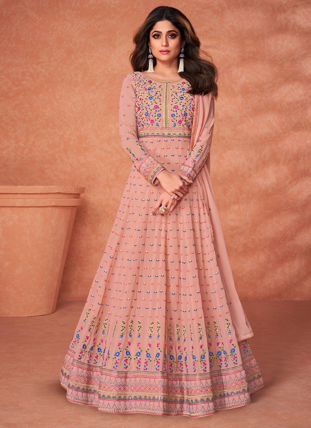 sachin and babi light blue dress Dusty Pink Anarkali With Skirt Set – Kiara Dipti Gupta