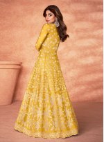Shamita Shetty Yellow Floor Length Salwar Suit