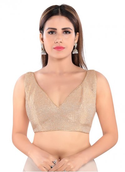Shimmer Embroidered Blouse in Gold