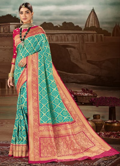 Sightly Banarasi Silk Festival Traditional Designer Saree
