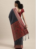 Sightly Grey Weaving Silk Classic Saree