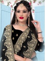 Silk Black Trendy Saree