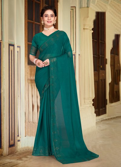Silk Classic Saree in Rama