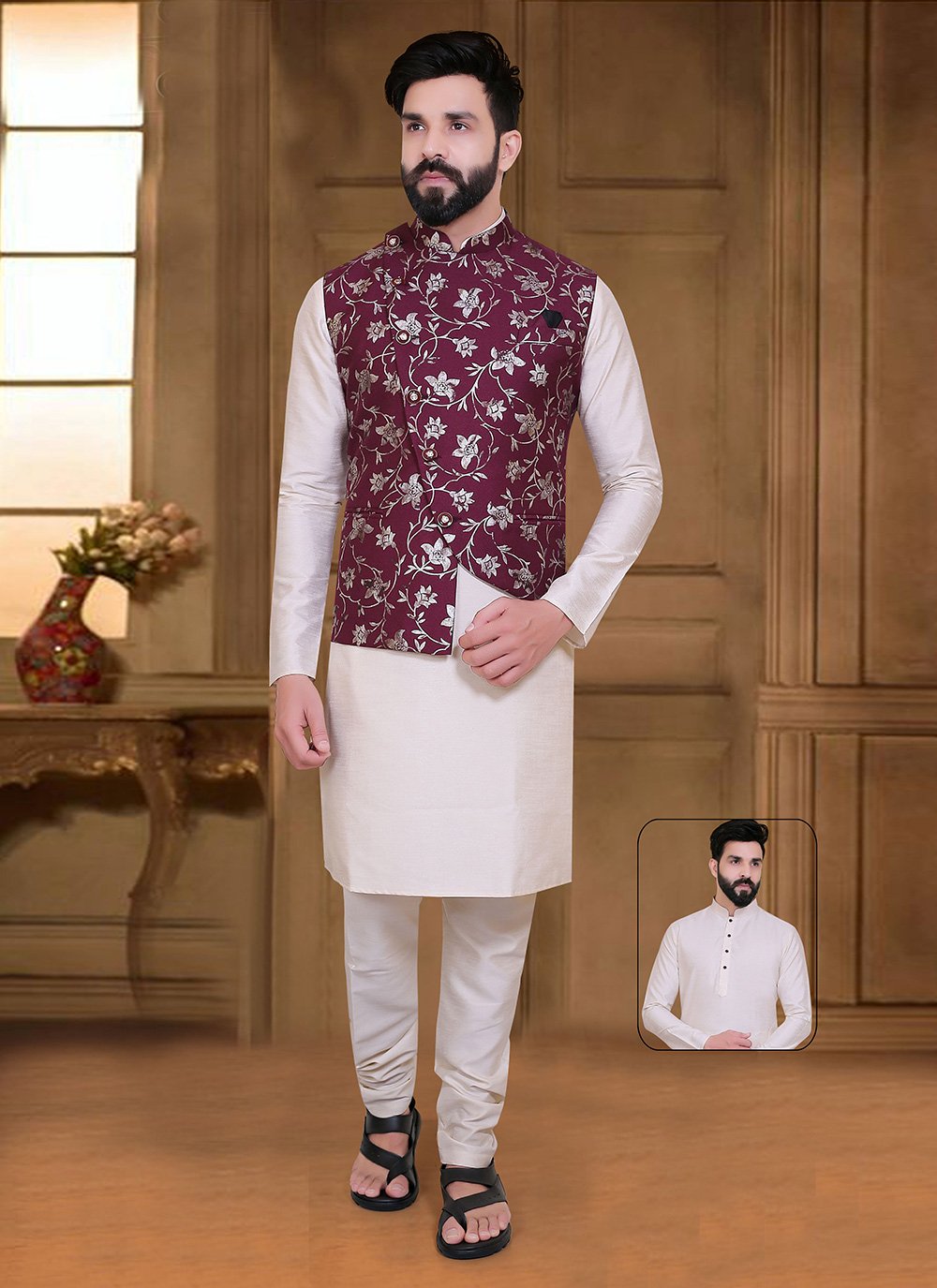 Latest kurta pajama hot sale style with jacket