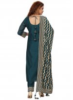 Silk Designer Salwar Kameez in Blue