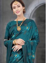 Silk Embroidered Designer Traditional Saree in Green