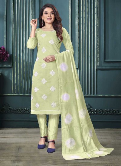 Silk Green Sequins Trendy Salwar Suit
