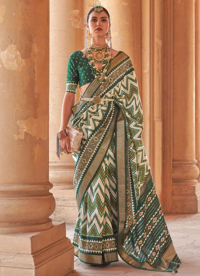 Silk Green Trendy Saree
